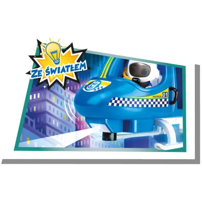 PinyPon Action. Zestaw Helikopter policyjny z figurk 7 cm i akcesoriami