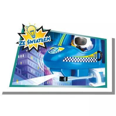 PinyPon Action. Zestaw Helikopter policyjny z figurk 7 cm i akcesoriami
