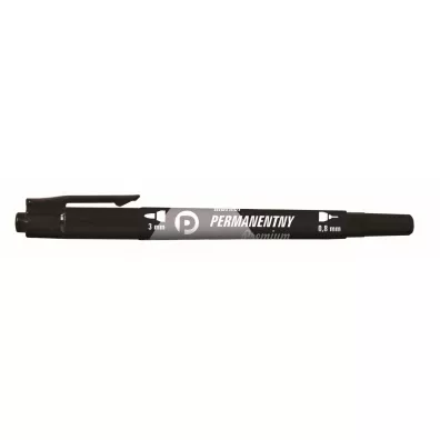 Tetis Marker permanentny 2 ko�c�wki KM501-V2 czarny