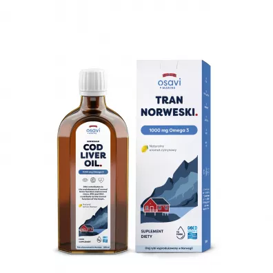 Osavi Tran Norweski 1000 mg cytrynowy Suplement diety 475 g