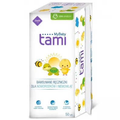 Tami MyBaby Bawe�niane r�czniki dla noworodk�w i niemowl�t 50 szt.