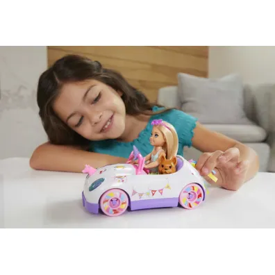 Barbie Chelsea Lalka + Autko T�czowy zestaw GXT41 Mattel