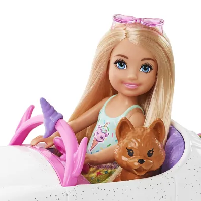 Barbie Chelsea Lalka + Autko T�czowy zestaw GXT41 Mattel