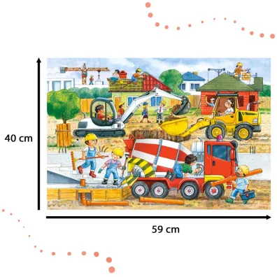 Puzzle 40 el. Plac budowy Castorland