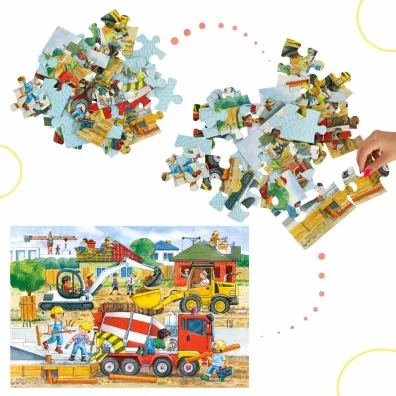 Puzzle 40 el. Plac budowy Castorland