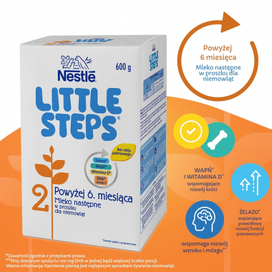 Nestle Little Steps 2 Mleko nastpne dla niemowlt po 6 miesicu 600 g
