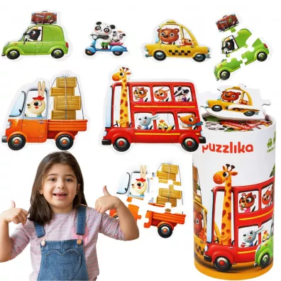 Puzzle drewniane Samochody 13784 Levenya