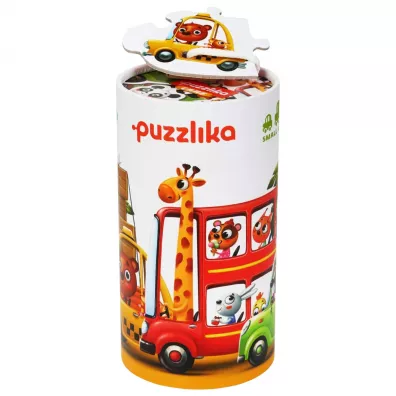 Puzzle drewniane Samochody 13784 Levenya