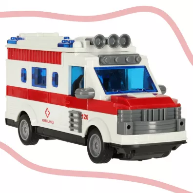 Ambulans karetka pogotowia dla dzieci zdalnie sterowana na pilota �wiat�a d�wi�k 1:30