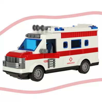 Ambulans karetka pogotowia dla dzieci zdalnie sterowana na pilota �wiat�a d�wi�k 1:30