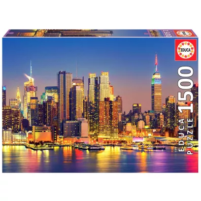Puzzle 1500 el. Manhattan noc�, Nowy Jork Educa