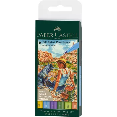 Faber-Castell Pitt artist pen summer etui 6 szt.
