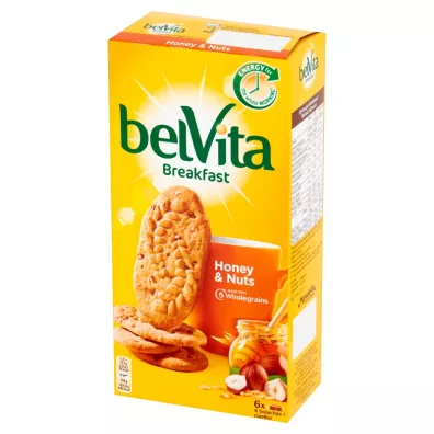 belVita Breakfast Ciastka zbo�owe z miodem orzechami i kawa�kami czekolady 300 g