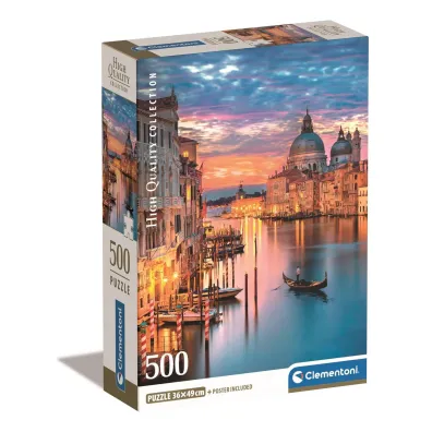 Puzzle 500 el. Compact Lighting Venice Clementoni