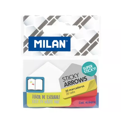 Milan Zakadki indeksujce strzaki Super Sticky 20 kartek 20 szt.