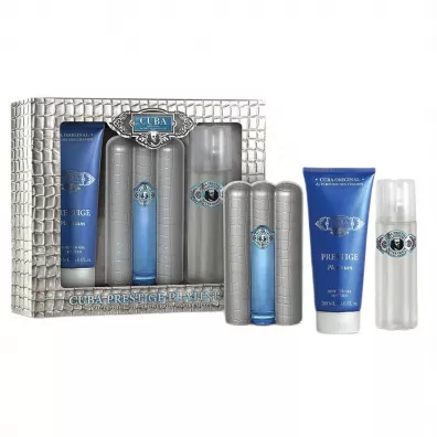 Cuba Original Zestaw dla m�czyzn Woda toaletowa Prestige Platinum + �el pod prysznic + Woda po goleniu 90 ml + 200 ml + 100 ml