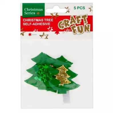 Craft with Fun Ozdoba dekoracyjna filcowa samoprzylepna Choinka 439585