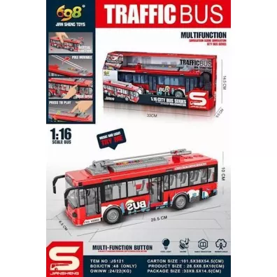 Autobus ze wiatem i dwikiem 1:16 Maksik