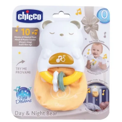 Chicco Grzechotka 2w1 Mi� �wiec�ca lampka nocna