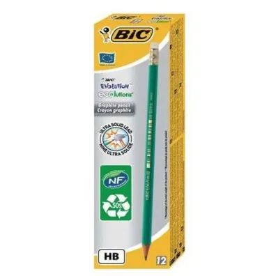 Bic O��wek z gumk� Evolution Eco 12 szt.