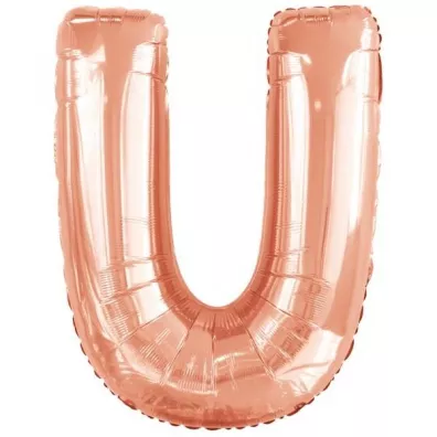 Amscan Balon foliowy litera U r�owe z�oto 65,5x86cm