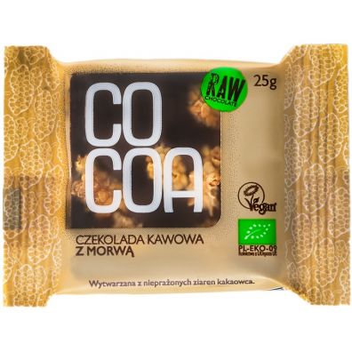 Cocoa Czekolada kawowa z morwą 25 g Bio