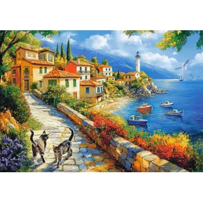 Puzzle 500 el. White Lighthouse Bay CASTORLAND B-54237
