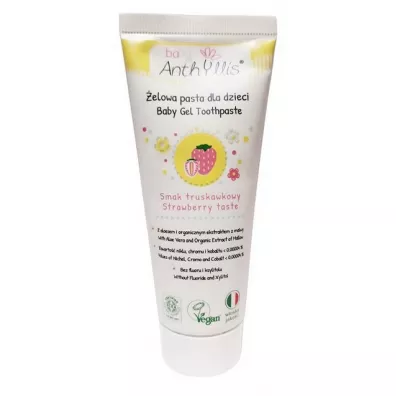 Baby Anthyllis Pasta do z�b�w dla dzieci bez fluoru od pierwszego z�bka truskawkowa 75 ml