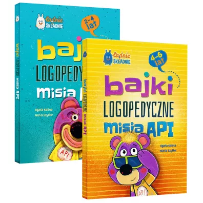 Pakiet Bajki logopedyczne misia Api. Lata 2-4 i 4-6 - Artur Gulewicz, Agata Kalina, Maria  Szyfter