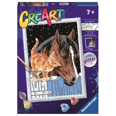 Malowanie po numerach CreArt - Ko i kotek Ravensburger