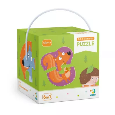 Puzzle 2-3-4 el. Le�ne zwierz�ta Dodo