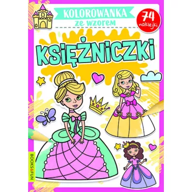 Ksi�niczki. Kolorowanka ze wzorem