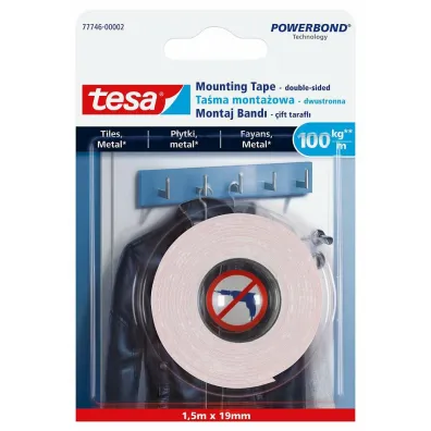 Tesa Ta�ma dwustronna powerbond do p�ytek 1.5mx19mm