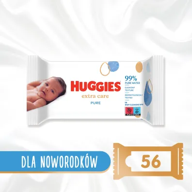 Huggies Chusteczki nawilane Pure Extra Care 56 szt.