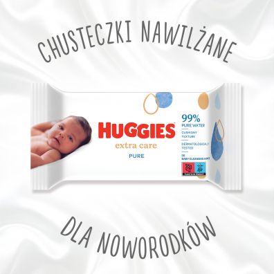Huggies Chusteczki nawilżane Pure Extra Care 56 szt.