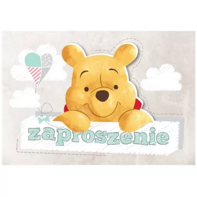 Kukartka Zaproszenie Kubu� Puchatek ZD-020 5 szt.