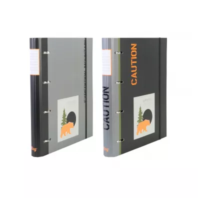 Segregator A4 4-ringowy na gumk� z wk�adem w linie i przek�adkami Traveller