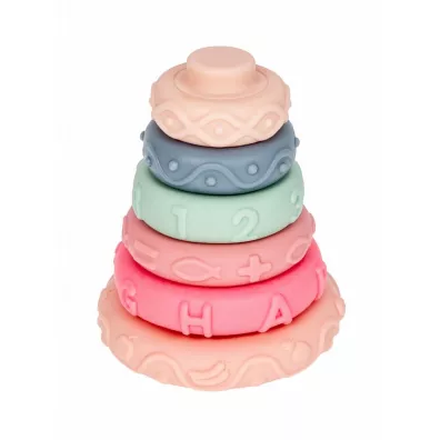 Piramidka wiea kolory pastelowe Smily Play