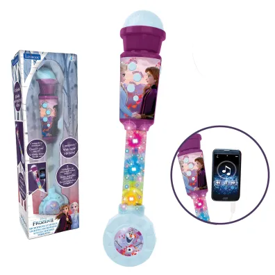 Lexibook-Apollo Mikrofon Frozen z efektami �wietlnymi i d�wi�kowymi i z��czem AUX-IN MIC90FZ