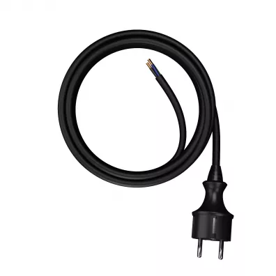 Awtools Przewd z wtyczk 5 m 3x1,5 mm czarny h05vv-f
