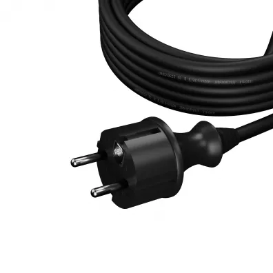 Awtools Przewd z wtyczk 5 m 3x1,5 mm czarny h05vv-f
