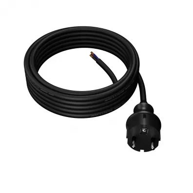 Awtools Przewd z wtyczk 5 m 3x1,5 mm czarny h05vv-f