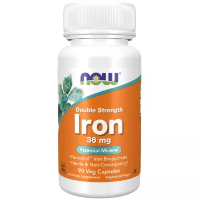 Now Foods Double Strength Iron Suplement diety 90 kaps.