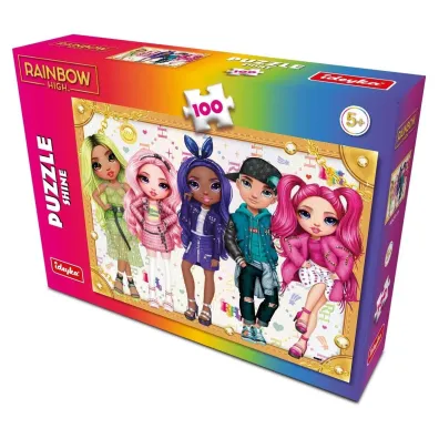 Puzzle 100 Rainbow High Shine Ideyka