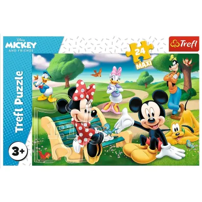 Puzzle maxi 24 el. Myszka Miki w gronie przyjaci� Trefl