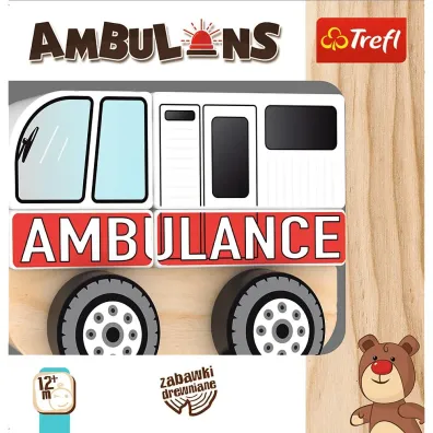 Zabawka drewniana. Ambulans Trefl