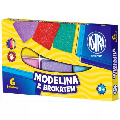 Astra Modelina z brokatem 6 szt.