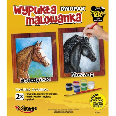 Wypuka malowanka Dwupak Konie Holsztynski-Mustang Mirage Hobby