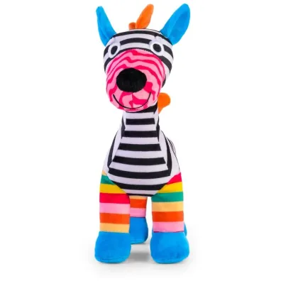PLUSZAK ZEBRA 28CM KOLOROWA STOJACA Daffi