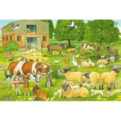 Puzzle 100 el. PQ Zwierz�ta na farmie Schmidt
